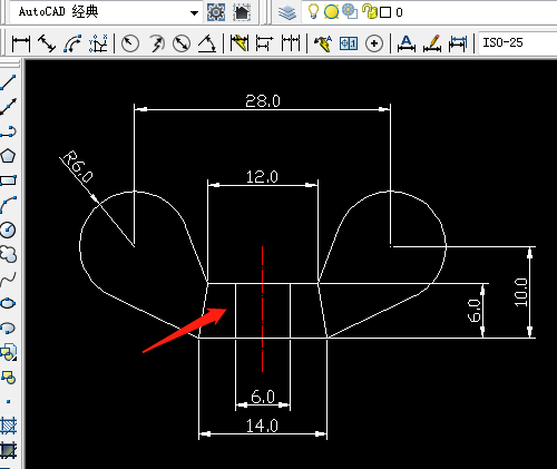 CAD怎么绘制蝶型螺母零件平面图? CAD蝶型螺母的画法