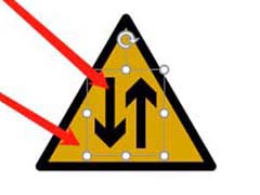 PPT2019怎么画双向交通警告图标? ppt交通警告牌图标的画法