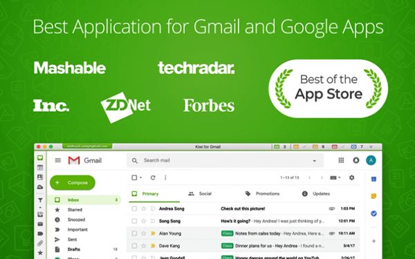 Kiwi for Gmail mac版下载 kiwi for Gmail(Gmail邮箱客户端) for mac V2.0.35 苹果电脑版