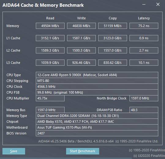 对比1号机的Ryzen9 3900X数据看看