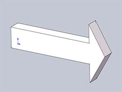 SolidWorks怎么建模箭头? sw画三维立体箭头的技巧