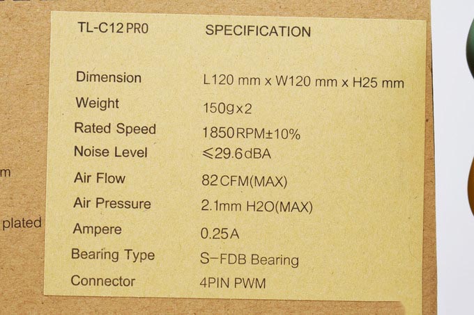 TL-C12 PRO风扇规格参数
