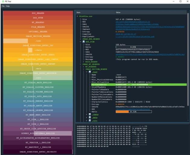 PE Tree下载 PE Tree(黑莓开源逆向工程工具) v1.0.27 官方免费版