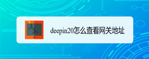 deepin20网关地址怎么设置? deepin修改网关地址的方法