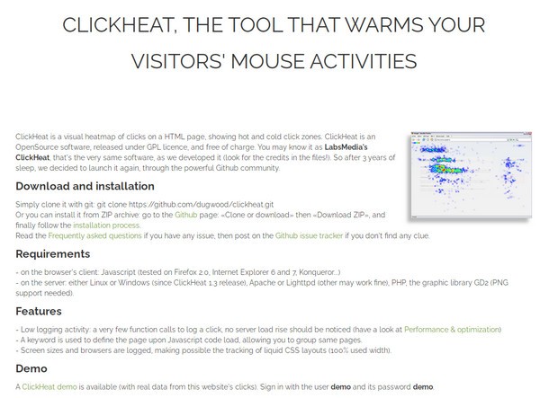 ClickHeat(HTML页面点击热图) 