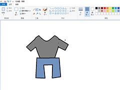 电脑画图工具怎么画一套儿童衣服? 画图工具画儿童套装的技巧