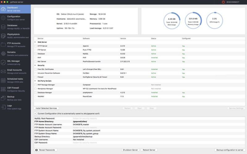 goPanel Mac破解版下载 Web服务器管理软件 goPanel for Mac v2.9 直装破解版