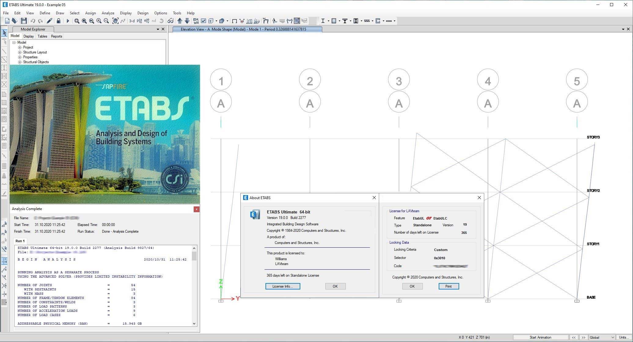 CSI ETABS v19.0.0免费版 附安装教程