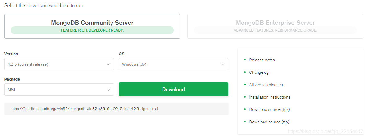 MongoDB4.2.5安装方法操作步骤