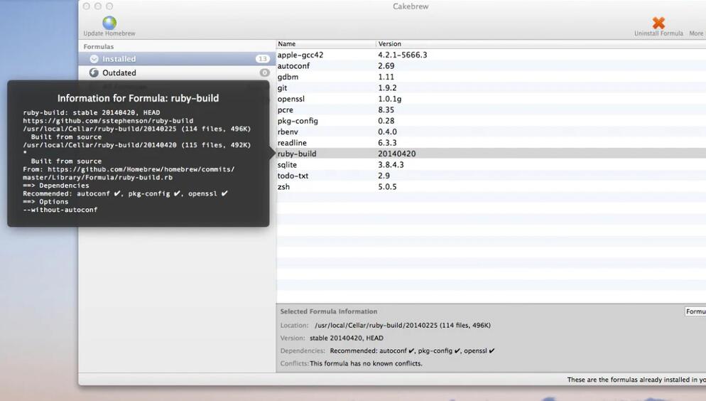 cakebrewjs mac版下载 Homebrew GUI软件 cakebrewjs for Mac V0.1.12 苹果电脑版