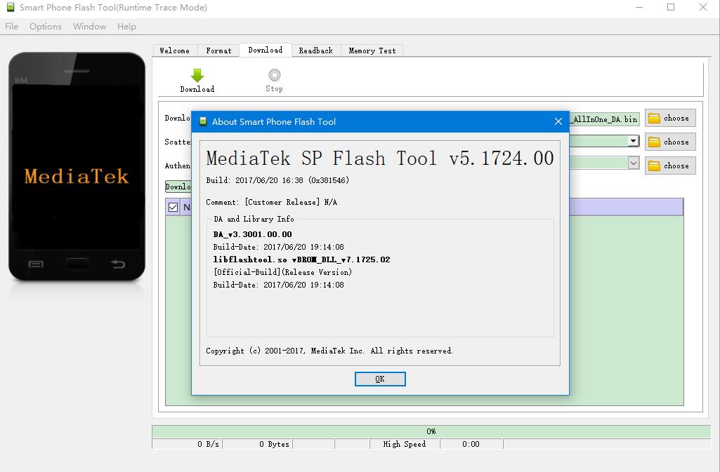 MTK线刷刷机工具下载 MTK线刷刷机工具 Smart Phone Flash Tool v5.1724 免装版