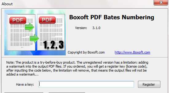 Boxoft PDF Bates Numbering(PDF编号软件)
