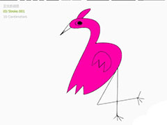 blender怎么画丹顶鹤的2D简图模型?