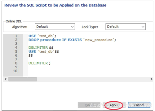 預覽創建存儲過程的SQL腳本