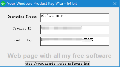 Windows密钥工具下载 Windows产品密钥工具 WinKey 1.a 免费绿色版