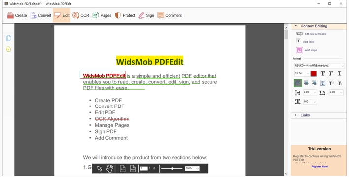 widsmob pdfedit破解版下载 PDF编辑器widsmob pdfedit v3.0.1 安装破解版(附激活教程)