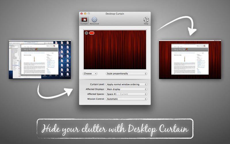 Desktop Curtain Mac破解版下载 Desktop Curtain(桌面图标快速隐藏软件) for Mac v3.1 一键安装破解版