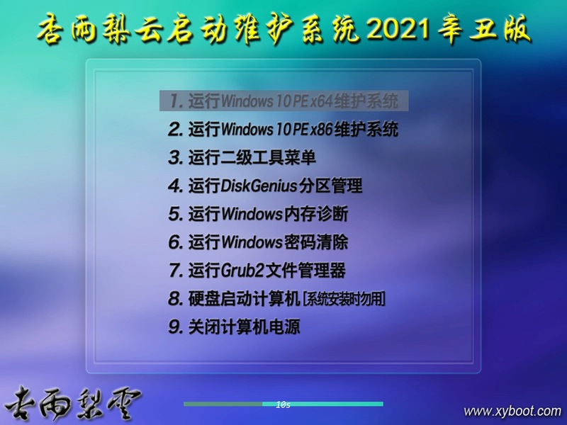 杏雨梨云启动维护系统下载 杏雨梨云启动维护系统2021 辛丑版V2 安装版