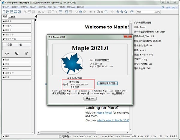 maple2021破解文件