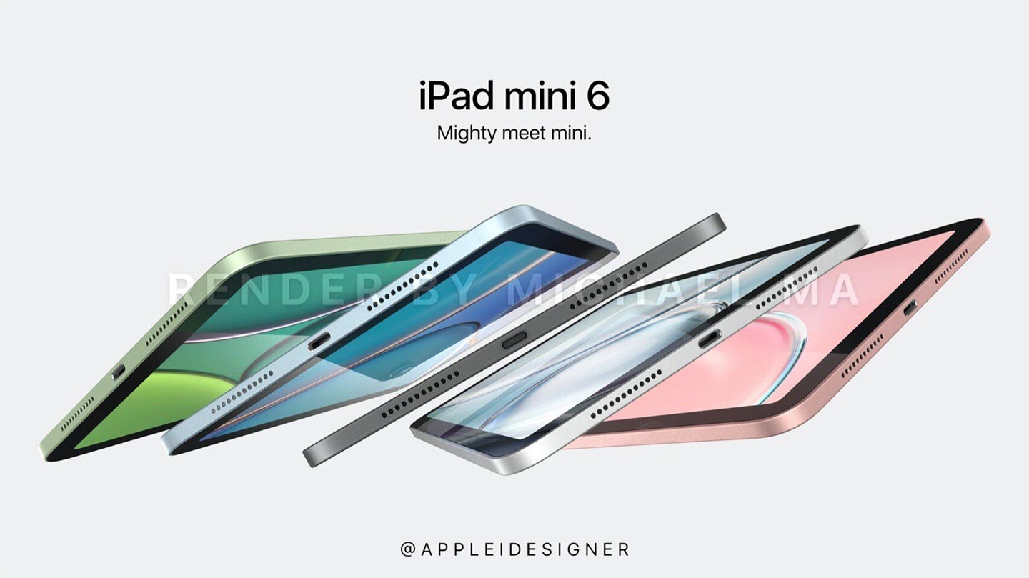 苹果 iPad mini 6最新渲染图曝光 类似于iPad Air4 售价不超4千”