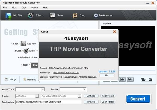 视频转换工具下载 4Easysoft TRP Movie Converter(视频格式转换软件) v3.2.26 官方安装版