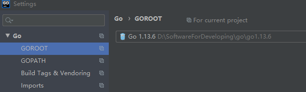 GOROOT為go sdk的安裝目錄