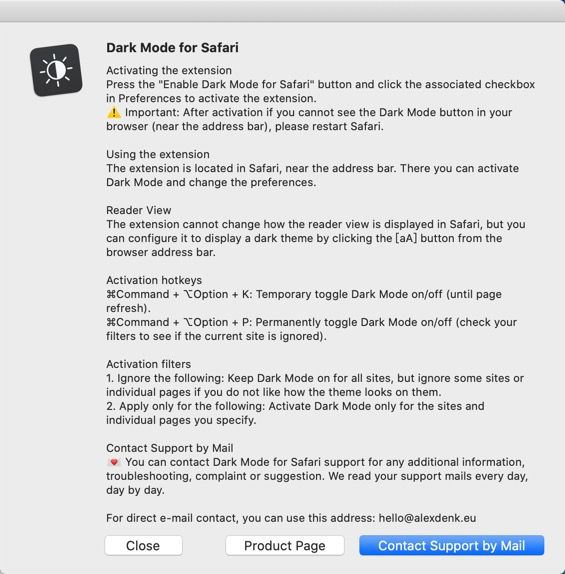 Dark Mode for Safari下载 Dark Mode for Safari(浏览器暗黑模式设置插件) Mac v3.3.0 直装破解版