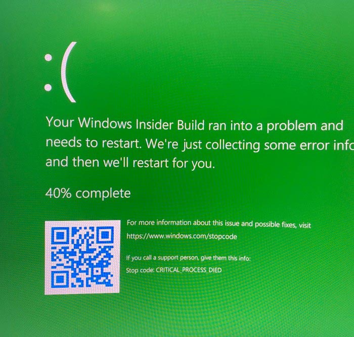 Windows 11首个蓝屏/绿屏曝光 界面对比Win10一点没变