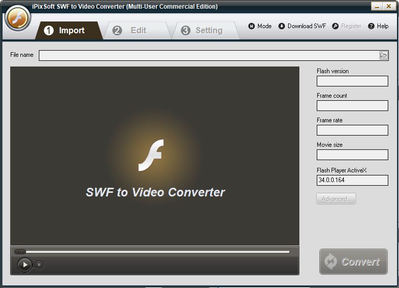 SWF转换为MP4格式转换器下载 SWF视频转换器 iPixSoft SWF to Video Converter v4.7.0 英文破解版 下载-