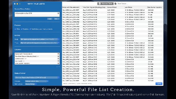 Nifty File Lists mac版下载 Nifty File Lists for Mac(文件列表创建工具) V1.12 苹果电脑版