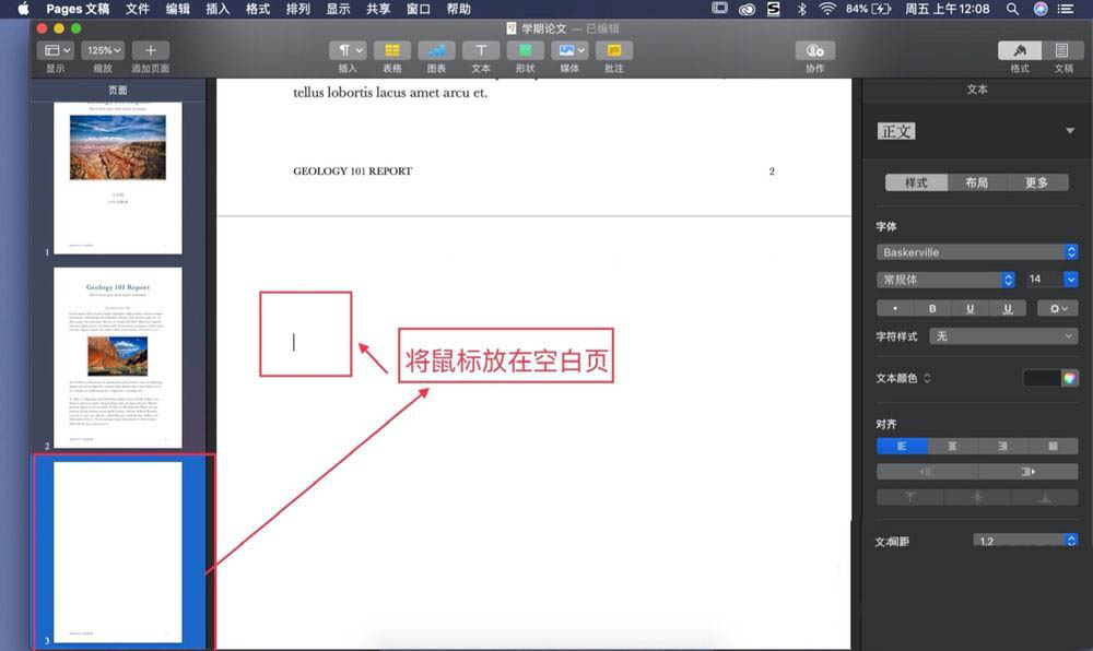 pages文稿怎么删除多余页面 pages删除空白页的技巧