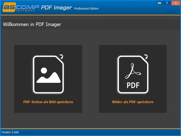 PDF转图像工具下载 ASCOMP PDF Imager Professional Edition(PDF转图像工具) v1.0 官方安装版