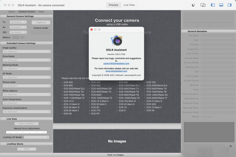 佳能相机远程控制软件下载 DSLR Assistant(单反助手/相机远程控制) for Mac v3.9.0 直装破解版