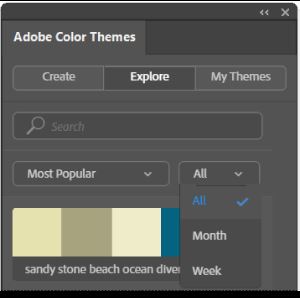 在 Illustrator 中使用“Adobe Color 主题”面板创建颜色主题