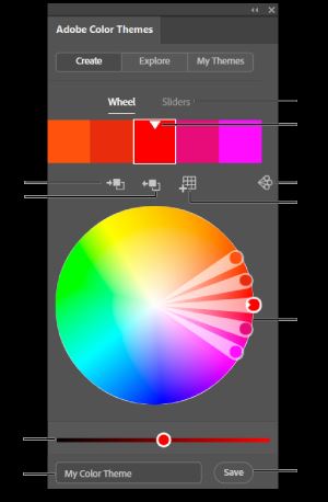 在 Illustrator 中使用“Adobe Color 主題”面板創建顏色主題