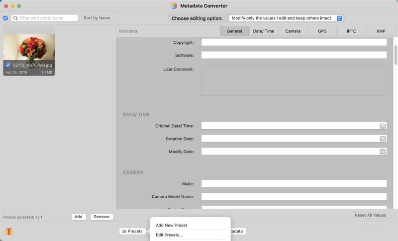 Metadata Converter Mac激活版下载 照片数据修改工具Metadata Converter for Mac v1.4 直装免费版