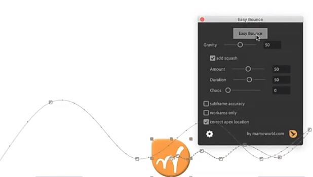 AE动画脚本下载 AE简易弹跳变形MG动画脚本专业版Aescripts Easy Bounce Pro 1.0.001 汉化版(含教程)