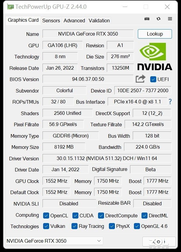 【有料评测】七彩虹战斧RTX 3050豪华版首测 完美替代16系 