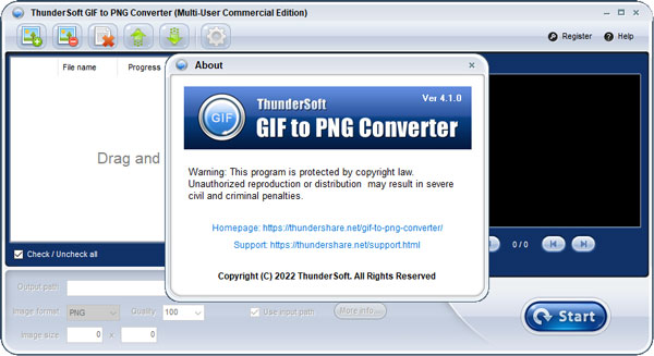 ThunderSoft GIF to PNG Converter破解版