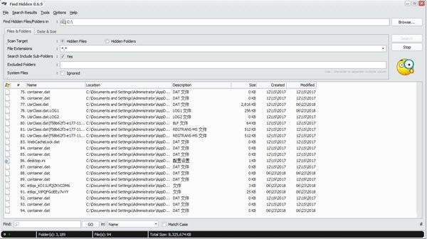 Findhidden下载 Findhidden(隐藏文件查找软件) v0.6.9 免费安装版