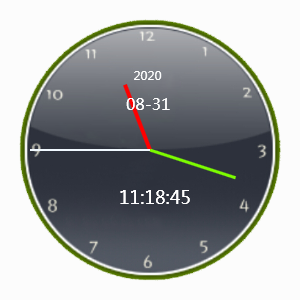 桌面时钟软件下载 复古表盘时钟(桌面时钟工具) v1.0 免装版