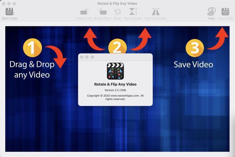 Rotate Flip Any Video Mac破解版下载 苹果电脑视频旋转免费软件Rotate & Flip Any Video for Mac v2.2 直装激活版