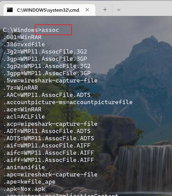win11怎么用Cmd命令行查看文件关联? Cmd命令的使用技巧(图2)