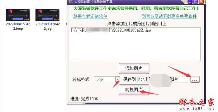 图片转换软件下载 大漠驼铃图片批量转换工具 V20201006 绿色便携版