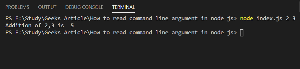 node.js读取命令行参数