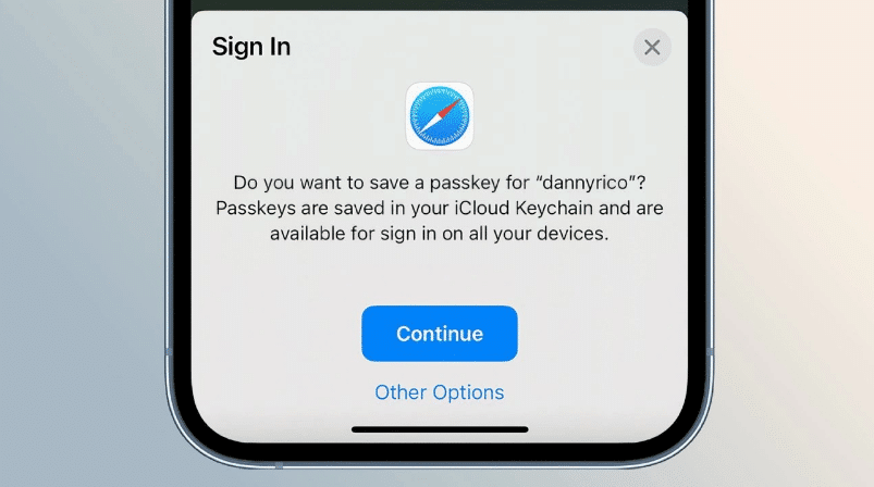 iOS 16 使用 Passkeys 实现无密码输入方法教程
