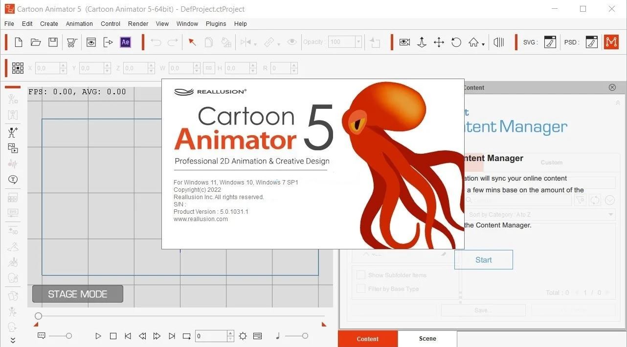 2D动画制作软件Cartoon Animator V5.23.2809.1 最新免费版(附安装教程)