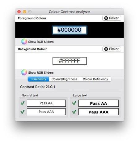 Colour Contrast Analyser mac版下载 Colour Contrast Analyser(色彩对比分析和取色工具) for Mac V3.2.0 苹果电脑版