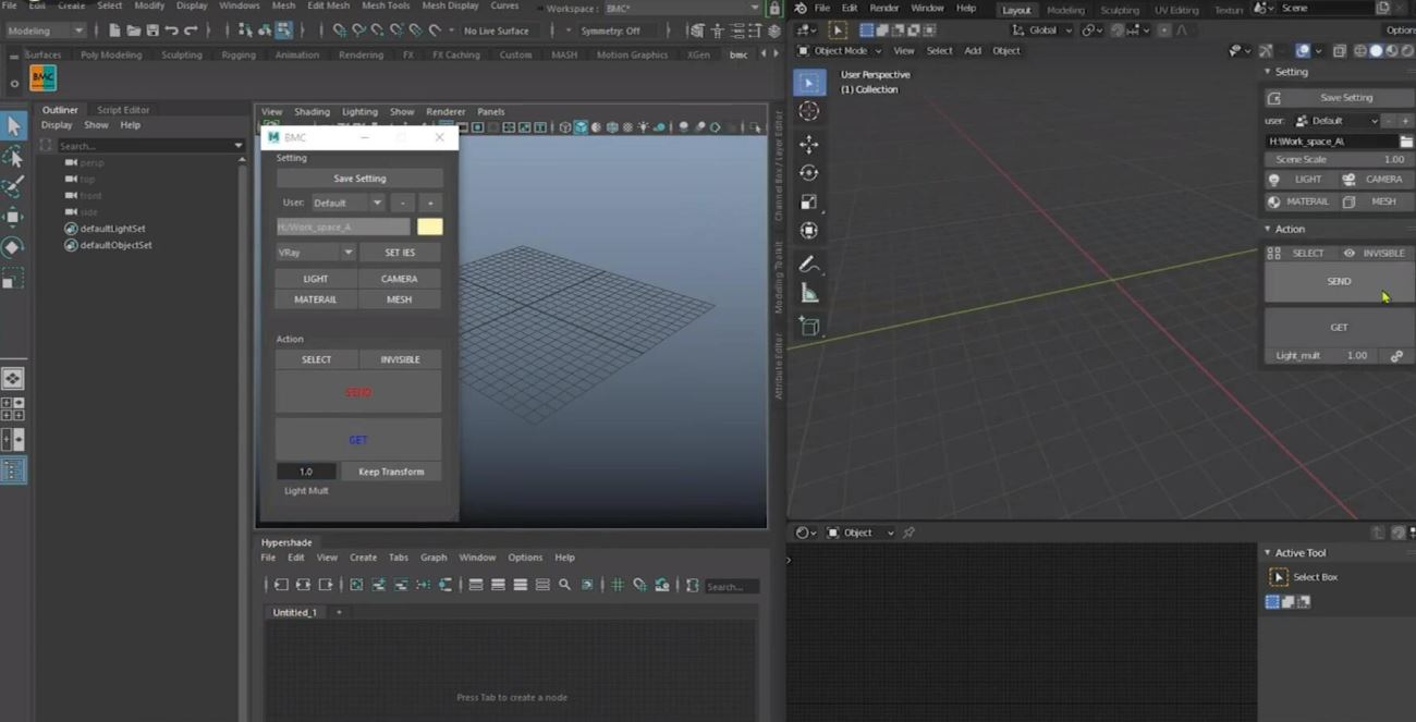 Blender/Maya桥接插件下载 Blender/Maya导入导出转换桥接插件Blender Maya Converter (Bmc) 1.0 免费版