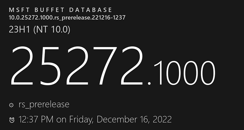 微软2023最新Win11 25272.1000 Dev来了